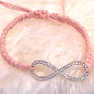Infinity Pull String Pink Bracelet